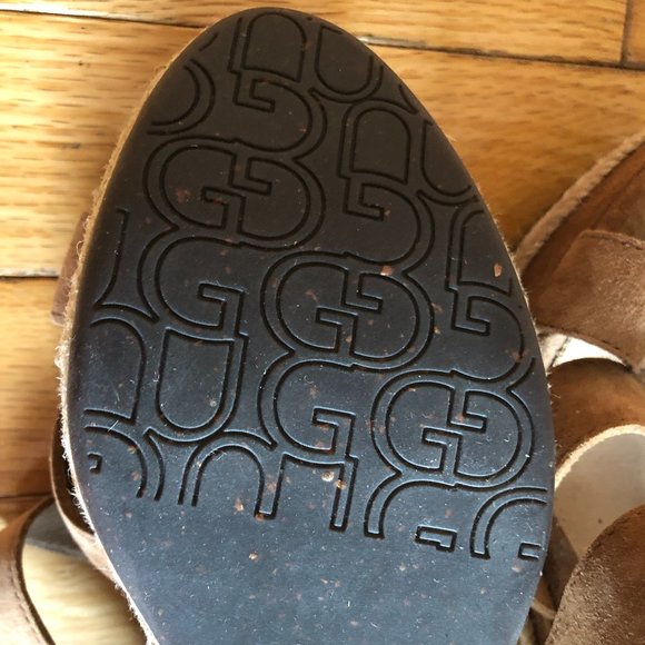 Brand New Women's UGG Tawnie Wedge Suede Espadrilles Sandals - Picture 9 of 16